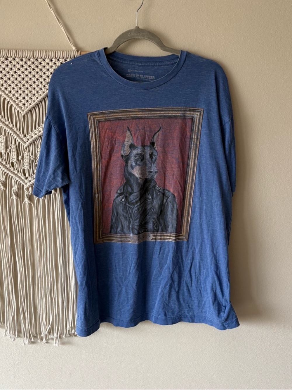 Blue Doberman Graphic Dog T-Shirt - Pets Dog